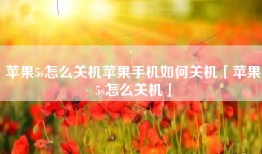 苹果5s怎么关机苹果手机如何关机「苹果5s怎么关机」