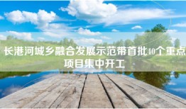 长港河城乡融合发展示范带首批40个重点项目集中开工