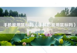 手机能用鼠标吗（手机也能用鼠标吗）