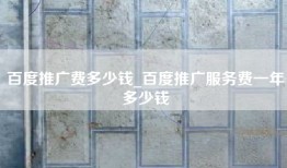 百度推广费多少钱_百度推广服务费一年多少钱