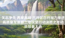 矢志争先 再攀高峰 汽开区召开加力推进高质量发展暨三年攻坚行动决胜之年动员部署大会