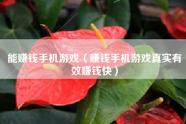能赚钱手机游戏（赚钱手机游戏真实有效赚钱快）