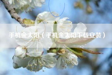 手机金太阳（手机金太阳下载安装）