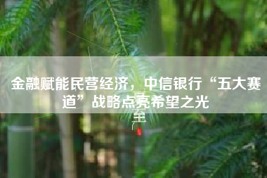 金融赋能民营经济，中信银行“五大赛道”战略点亮希望之光